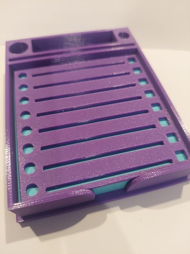 Generic Sticky Note Holder w/Stencil (Purple) - 4" x 3.5" - 1 Count