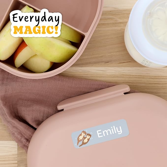 Personalized Daycare Name Labels (84) – Daycare Labels & Name Stickers for Kids – Labels for Kids Stuff Daycare – Waterproof for Baby Bottles, Clothing & Lunch Boxes - Otter