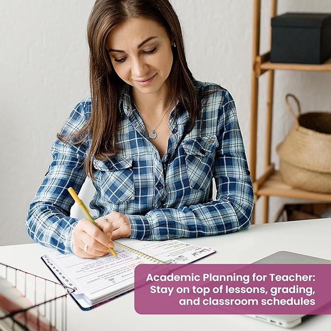 Planner 2026–2027, Academic Monthly Weekly Spiral Calendar, July 2026 – June 2027, Hardcover Agenda Notebook with Tabs, 6.3" x 8.5", Perfect for Students, Teachers, School & Daily Planning - Ocean Glow