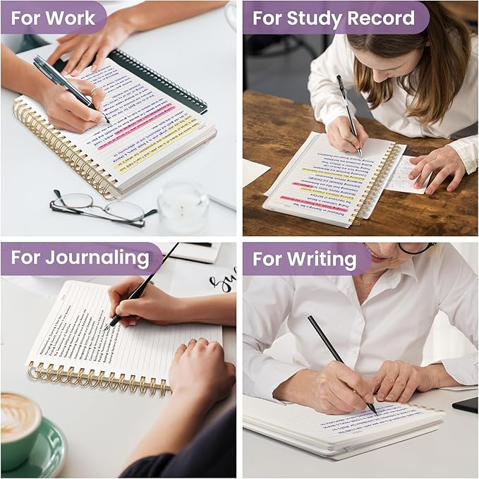 Taja Lined Spiral Notebook Journal for Work, 300 Pages Thick B5 (7.1"x10") College Ruled Journal for Women & Writing, Hardcover Notebook for Note Taking, Perfect for Office Home School, Distant Peak