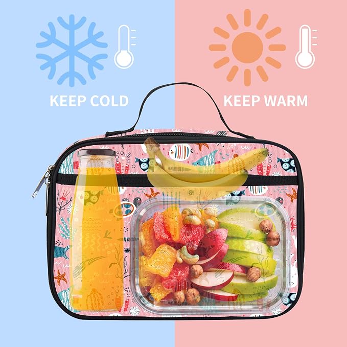 rickyh style Kids Insulated Lunch Box Thermal School Cooler hot Bag for Child