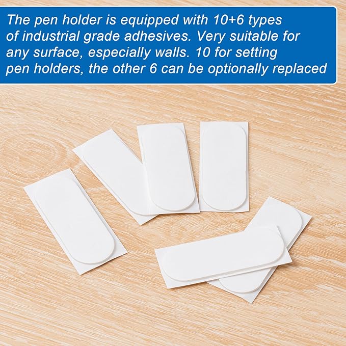 10 Pack Adhesive Pencil Holders for Desk,Silicone Flexible Pen Holder for Wall, Office, School,Home,Classroom Must Haves,Teacher Supplies Accessories,Desk Organizer,Small Gift Back to school