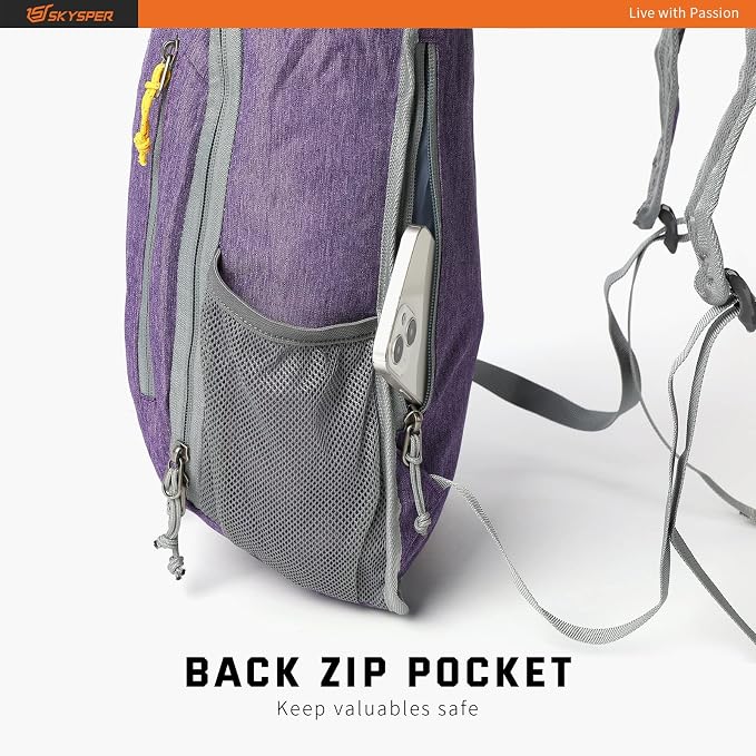 SKYSPER Small Daypack 10L Hiking Backpack Packable Lightweight Travel Day Pack for Women Men