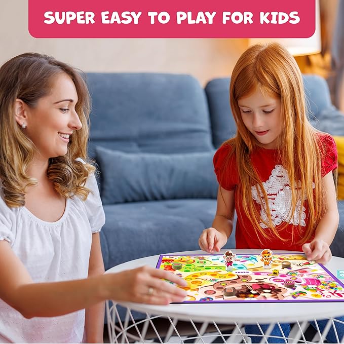 Candy Factory Family Board Game for Kids Ages 4-8 – Game Night & Classroom Learning Game – Sweet Adventure in The Magic Land of Candy – Beginner-Friendly, No Reading Required