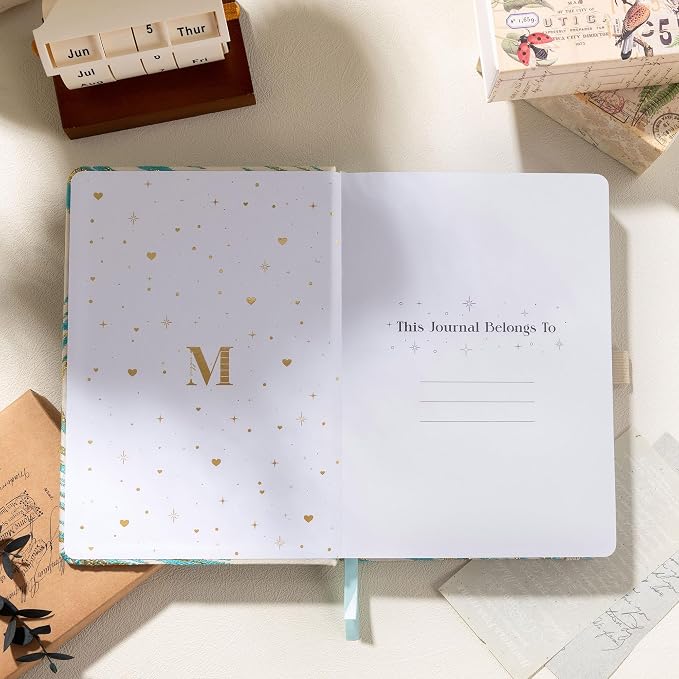 MGGAO Lined Journal Notebook, A5 Fabric Journal for Women Men