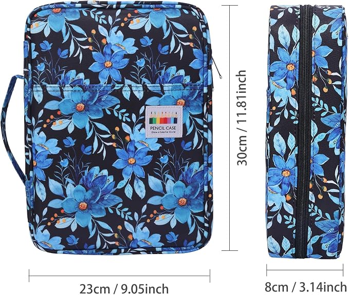 Coloring Pencil Case 220 Slots Pencils/Gel Pens Organizer Waterproof Travel Case Zipper Carrying Portable Pencil Markers Pen Holder Bag for Painter Writers