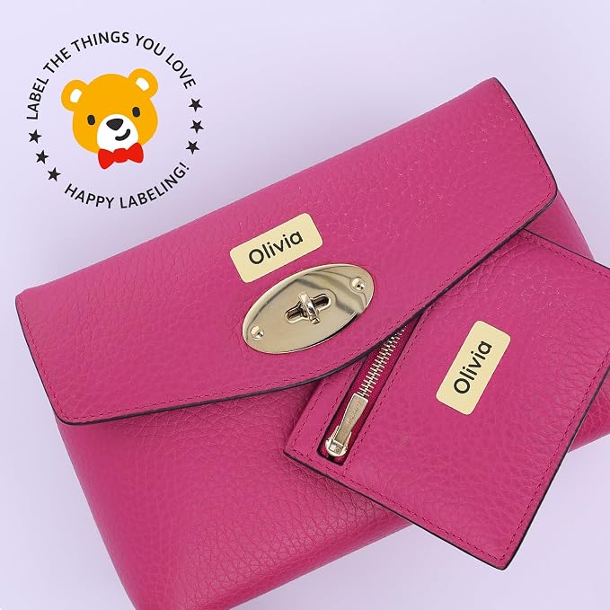 TeddyLabels - Clothing Labels for Nursing Home (180) โ Self-Adhesive Name Tags for Clothes and Personal Items. Personalized Labels for Daycare, Nursing Homes, and Laundry Use - Yellow