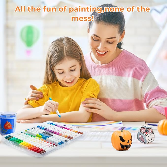 M&G 36 Colors Upgraded Food-grade Paint Sticks, Tempera paint sticks set, Washable paint, Non- Toxic, No Mess Quick Drying-Stocking Stuffers, Christmas Gift Idea for artists