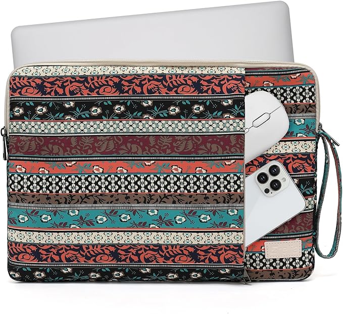 Laptop Sleeve 13.3 inch14 Inch, 15.6inchWater Resistant Traveling Computer Cover with Handle, Shockproof Protective Carrying Laptop Case (Y8-Red Bohemia, 14 inch)