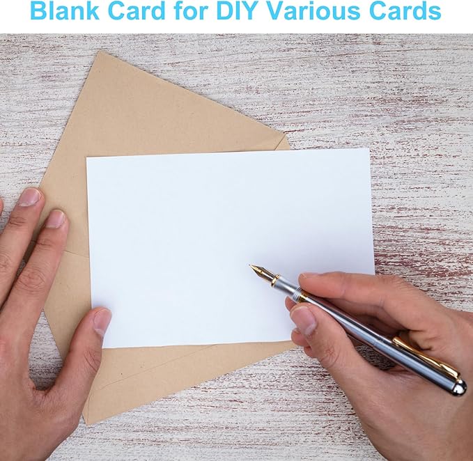 100 Pack Blank Index Cards 4x6 inches, 250 GSM/92 lb Thick White Cardstock Paper for DIY Greeting Cards, Unlined Note Card Flash Card Blank Cards for Postcards, Photo, Recipe