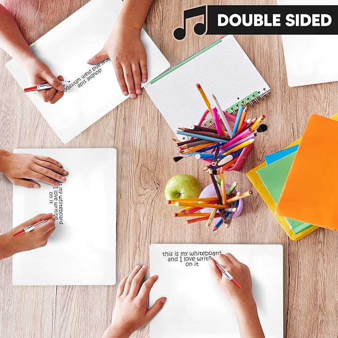 SCRIBBLEDO 11 x 14 Inch Keyboard Practice Dry Erase White Board Lapboard Durable Portable Double Sided Music Whiteboard for Kids Students Musicians Music Class Supplies