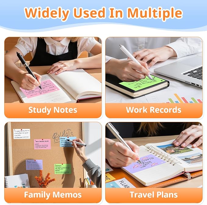 Index Cards 3x5 Inches, 250 PCS, Colorful Flash Cards With Ring, Punched Lined Study Card Ruled Flashcards Notecards, Ruled Front And Blank Back, Note Card for School, College And Home