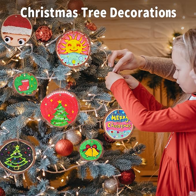 EPUMP Wood Painting Kit for Girls 8-12: Glow in The Dark Wood Arts and Crafts Supplies Kit for Kids 6-8 - Creative Paint Drawing Toys Easter Gifts for 6 7 8 9 10 11 12 Year Old