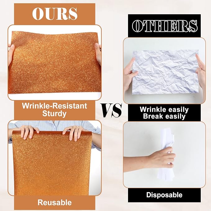 Glitter Orange Bulletin Board Roll Non-Woven Fabric Poster 15.7" x12ft