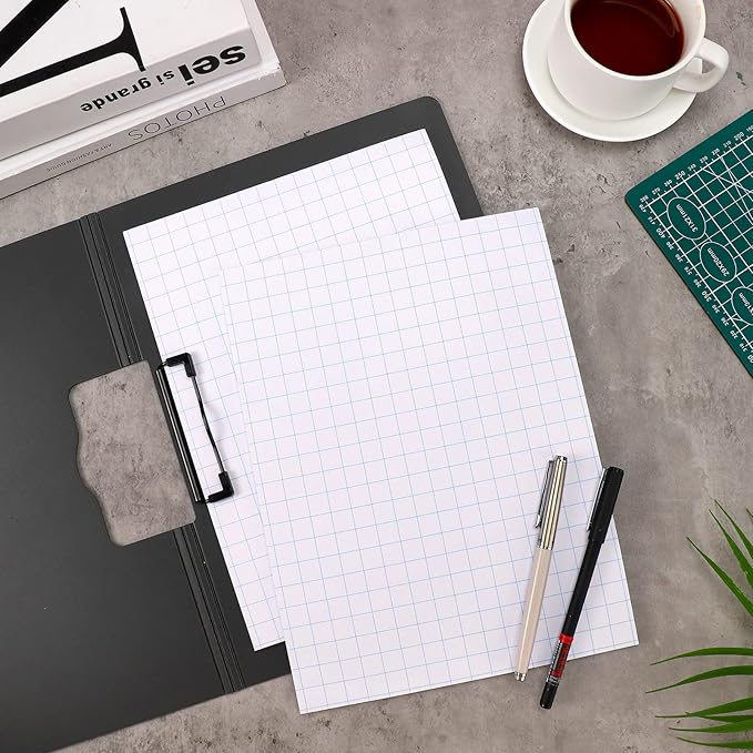 Ferraycle Graph Paper Pads 6 Pack 50 Sheets/pad 8.5 x 11 Inches Graph Paper Pads Bulk Quadrille Blueprint Engineering Quad Ruled Grid Notebook for Office Supplies Drawing Writing Graphing Drafting