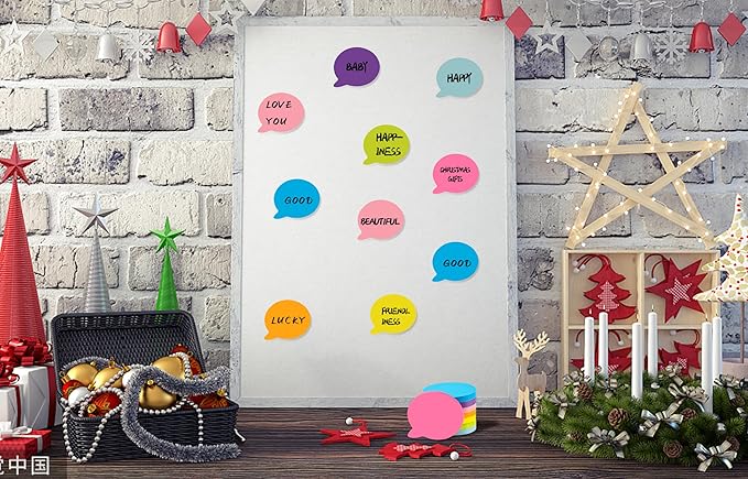 Bubble Sticky Notes 3x3 in, 8 Pads, Super Cute Bright Color Strong Adhesive Gift Post, Clean Removal, 82 Sheets/pad