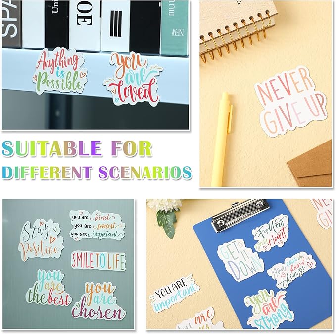 Sinmoe 24 Pieces Inspirational Fridge Magnets for Girls Bible Verse Locker Magnets for Girls Cute Motivational Quotes Refrigerator Decorations for School Classroom Whiteboard Office(Stylish Style)