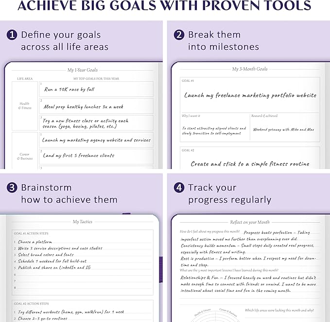 Legend Planner Jan 2026 – Jan 2027 Dated Weekly & Monthly Planner to Hit Your Goals, Increase Productivity & Live Happier. Organizer Notebook & Productivity Journal. A5 Hardcover (Purple)