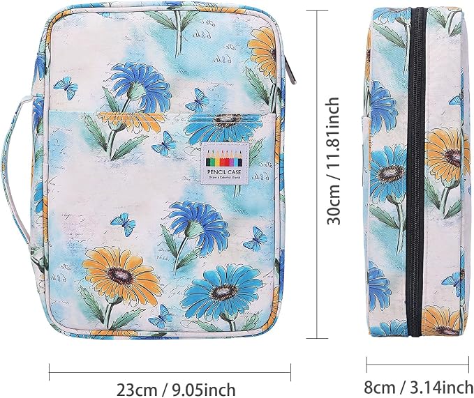 Coloring Pencil Case 220 Slots Pencils/Gel Pens Organizer Waterproof Travel Case Zipper Carrying Portable Pencil Markers Pen Holder Bag for Painter Writers