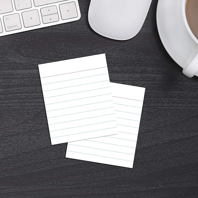 Home Advantage 2.5x3 Ruled Index Cards - Our 50 Pack of Lined Notecards Use Heavy Duty Cardstock to Make Them Bleed Proof – These Line Ruled Index Cards Make Perfect Flashcards & Note Cards
