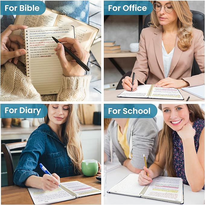 Taja Lined Spiral Notebook Journal for Women A5(5.8" × 8.3"), Cute Hardcover Notebook for Work, School & Note Taking, Pretty College Ruled Journal for Writing, 140 Pages, Midnight Jungle
