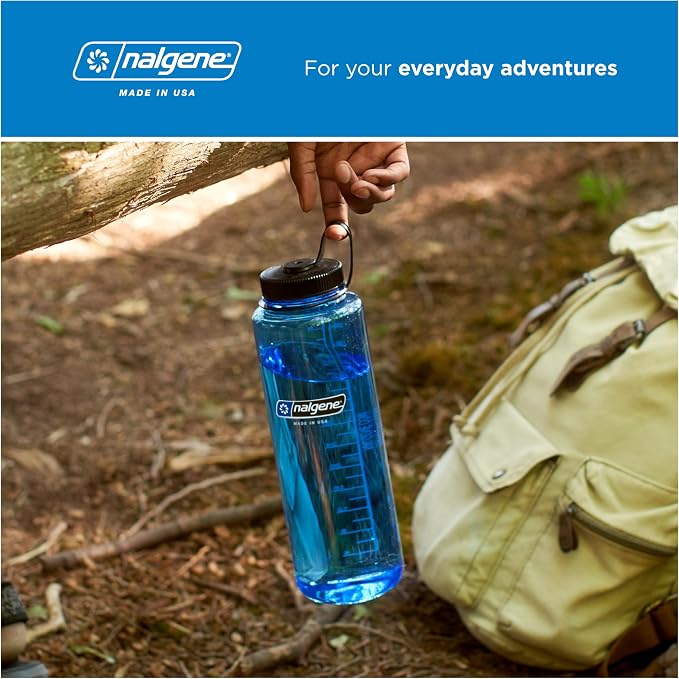 Nalgene 48 oz Wide Mouth Silo Water Bottle, Jade | BPA-Free, Durable & Lightweight, Leak Proof, Dishwasher Safe, Reusable Bottle for Hiking, Gym, Work & Travel
