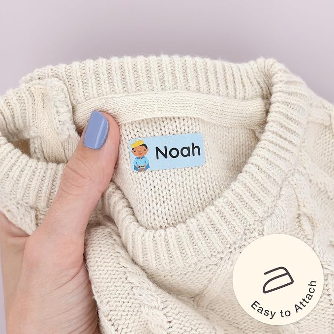 Iron-On Name Labels & Clothing Labels for Nursing Home (120) – Iron On Name Tags & Name Labels for Clothing & Clothes, School & Daycare – Waterproof - Fairytale