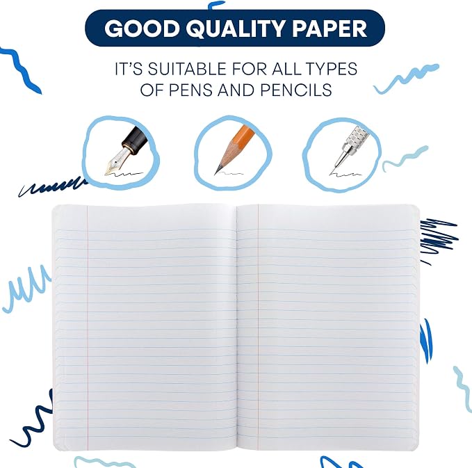 Enday Marble Composition Notebook Wide Ruled (12 Pack) 100 Sheets