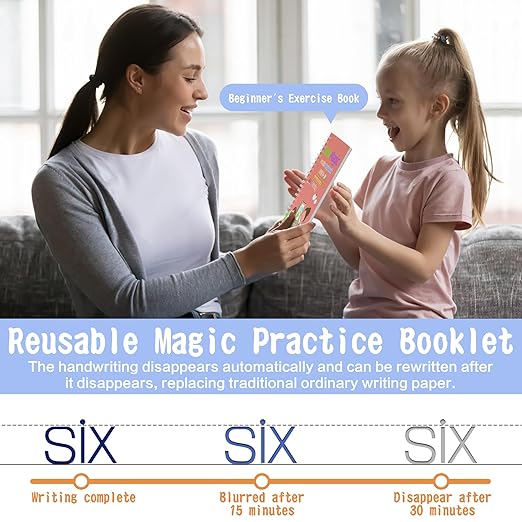 Magic Grooved Writing Practice for Kids, Grooved - 4 children's Magic Copybooks, Grooved Handwriting Practice for Kids 5-10, Preschool Learning Activities, 3 Year Old Boy Gifts for Grandkids.