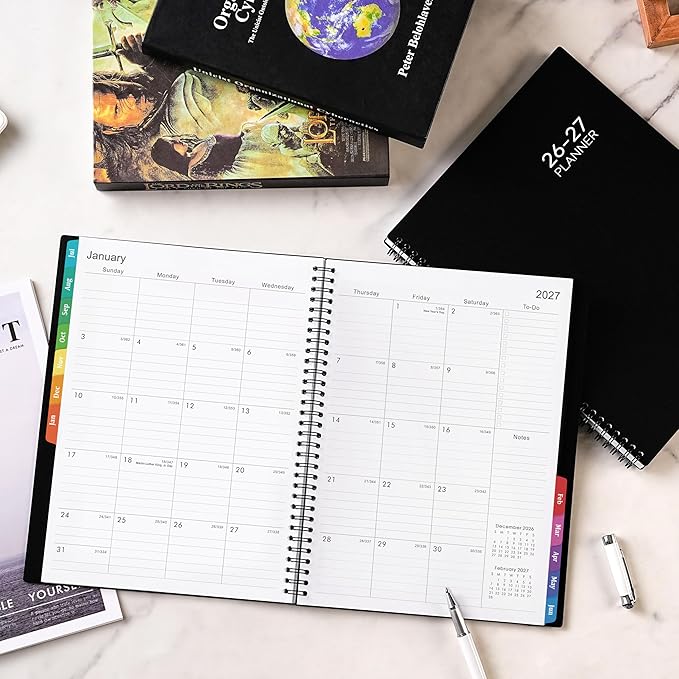 Planner 2026-2027, Academic Planner2026-2027 - 2026-2027 Weekly and Monthly Planner, A4(9" x 11"), July 2026 - June 2027, Storage Pocket, Daily Agenda Book, College Organizer Notebook, Teacher Student Planning Book with Tabs, Enterprise