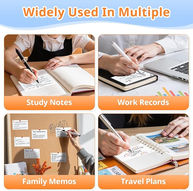 Index Cards 3x5 Inches, 250 PCS, White Flash Cards With Ring, Punched Lined Study Card Ruled Flashcards Notecards, Ruled Front And Blank Back, Note Card for School, College And Home