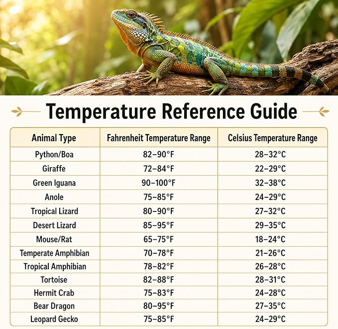 Aiicioo Reptile Heating Pad - Hermit Crab Heater Heat Mat for Reptiles Snake Lizard Terrarium 8 Watt