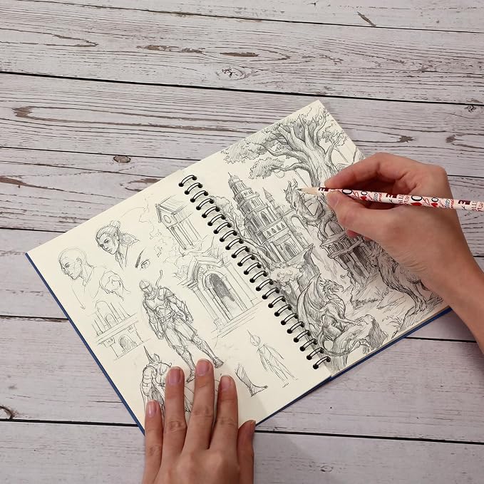 Epakh 6 Pack Spiral Notebook Bulk, Back to School Hardcover Spiral Journal Notebook 5.5 x 8.3 Inch, First Day of School Travel Writing Journal Notepad, 50 Sheets 100 Pages(Unlined,Assorted Colors)