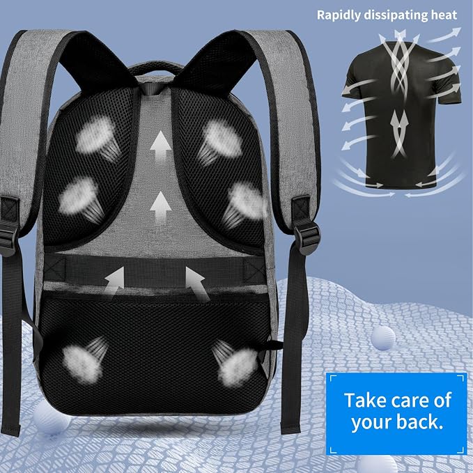 School Backpacks for Teens Boys, 15.6 Inch Bookbag with Laptop Compartments | Sturdy Ergonomic Anti-Theft Water-Resistant Back Pack for Middle, High School & College, Grey