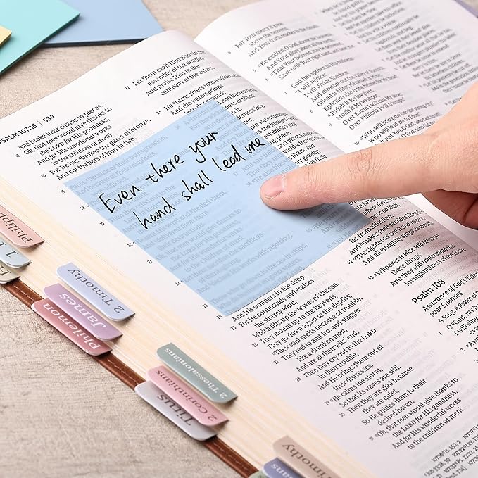 Mr. Pen- Transparent Sticky Notes, 3" x 3", 4 Pads, 200 Sheets, Morandi Colors, See Through Self-Adhesive Notes with Fineliner for Bible Journaling and Studying, Water-Resistant, Clean Removal