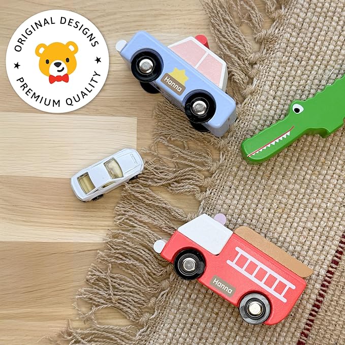 Mini Name Labels (175) - Custom Personalized Name Labels for Labeling Tiny Items, Washer and Dryer-Safe Waterproof Labels for Daycare, Preschool, and School - Brown