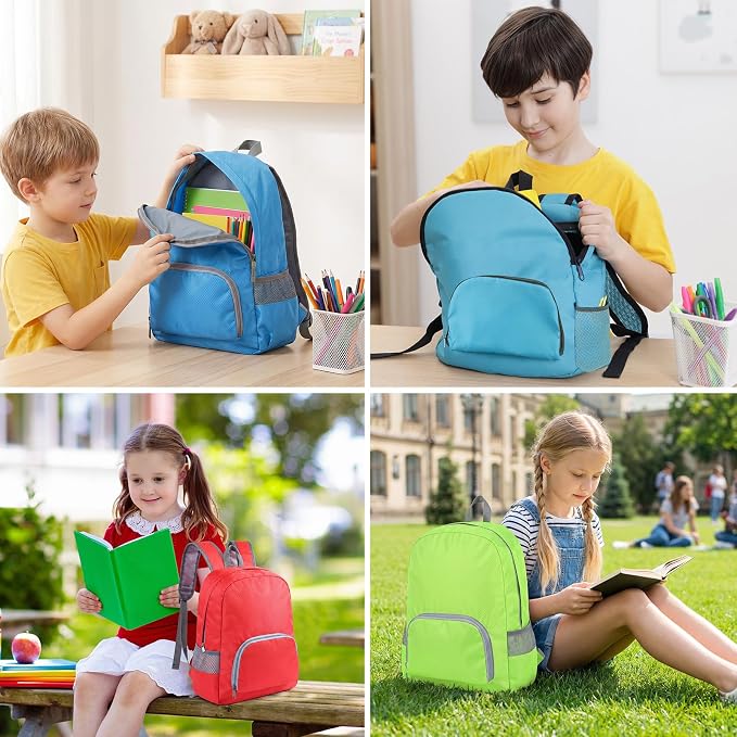 24 Pcs Back to School Backpacks in Bulk Classic Colorful Foldable Backpacks Oxford Cloth Multi-Use Book Bags for Outdoor Travel Student School Supply 7 Colors