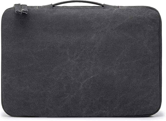 Kinmac 360° Heavy Duty Protective Laptop Sleeve Case Bag Cover with Handle for MacBook Air 13 inch,iPad Pro 13 inch and 13.3 inch HP,Dell,Lenovo,Asus,Acer Laptop (Grey Canvas)