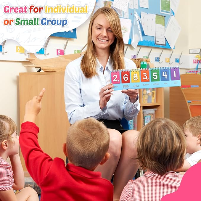 Aizweb Student Place Value Flip Chart,Math Manipulatives,Double-Sided with Whole Number & Decimals,1st 2nd 3rd Grade Classroom Must Haves,Homeschool Teacher Back to School Supplies Teaching Essentials