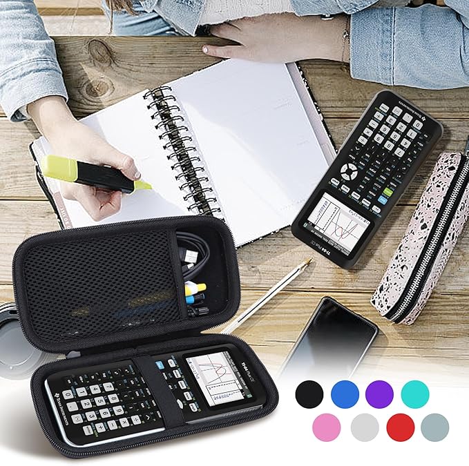Lebakort Hard Case Compatible with Texas Instruments TI-84 Plus CE/TI-84 Plus/TI-84 Evo/TI-Nspire CX II CAS/TI-Nspire CX II/TI-83 Plus/TI-89 Titanium/TI-85 / TI-86 Color Graphing Calculator (Black)