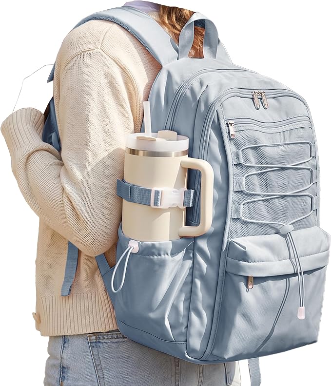 suwasp College Backpack for Women, Waterproof Laptop Backpack Fits 15.6 Inch Laptop, School Bookbag with Water Bottle Pocket, Anti Theft Work Backpack for College, Travel, Commuter,