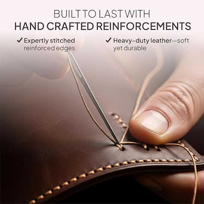 XL Leather Journal Cover 7.5 x 9.5 Inch – Refillable Genuine Leather Notebook Cover for Composition Notebook, Planner & Diary – Handmade Protective Travel Writing Case, Brown