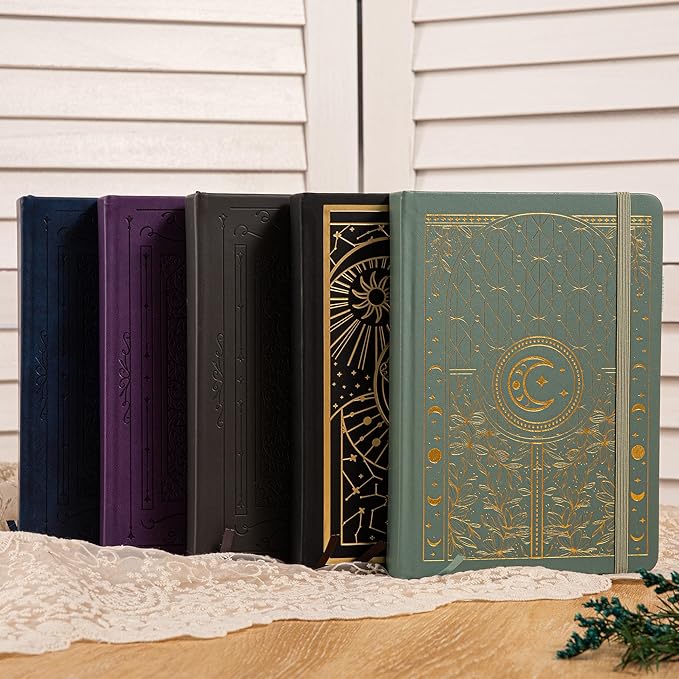TIEFOSSI Dotted Journal Notebook, 160gsm 256 Numbered Thick Paper, A5 Hardcover Dotted Grid Diary for Women Men Work Writing, Journaling, Drawing, 5.8 x 8.3 in