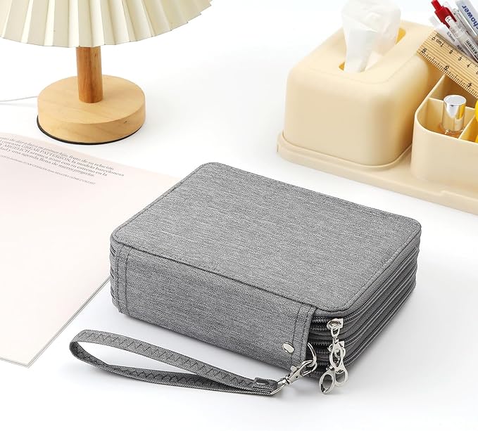 Portable Colored 72 Slots Pencil case Organizer with Printing Pattern for Watercolor Pens, Pencil Case Organizer for Artist