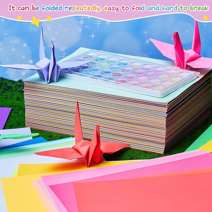 Henoyso 1000 Sheets Construction Paper Bulk, 9 x 12 Inches Assorted Colored Lightweight Paper Craft for Kids Classroom Teachers, School Supplies for Arts and Crafts (Multicolored)