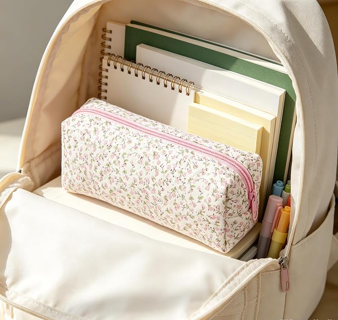 Pencil Case, Pencil Pouch for Women, Pencil Case Small, Pencil Pouch Aesthetic (Ditsy floral)