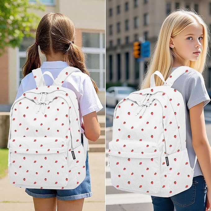 ZUBOND Girls Backpack, Lightweight School Bookbag for Teens, College Students Women & Men, Cute Large Laptop Backpack Fits 15.6 Inch Notebook