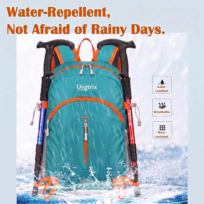 20L Water Resistant Foldable Packable Daypack Backpack | Lightweight Durable Portable Outdoor Travel Backpack for Women Men Camping Climbing Hiking Walking Sports Daily Commuting