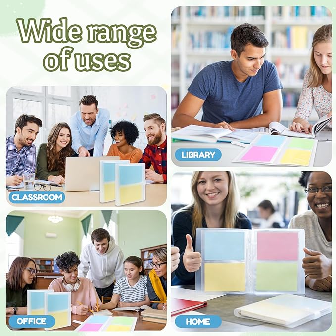 4x6 Index Card Holder Binder, Clear Flash Card & Recipe Card Organizer with 50 Double-Sided Sleeves, Holds up to 200 Cards for Study, Presentation & Kitchen Recipes
