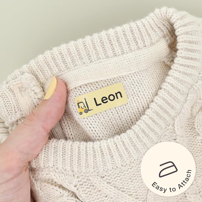 Iron-On Name Labels & Clothing Labels for Nursing Home (120) – Iron On Name Tags & Name Labels for Clothing & Clothes, School & Daycare – Waterproof - Heavy Duty Vehicles